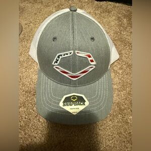 Gray and White EvoShield Junior Snapback Cap